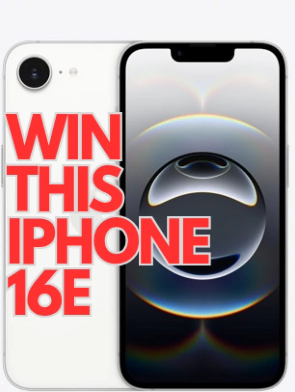 WIN THIS IPHONE 16E 256GB promotional image